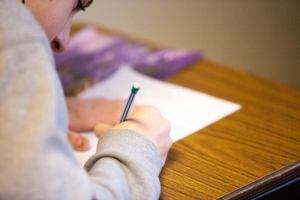 Students preparing for IB examinations