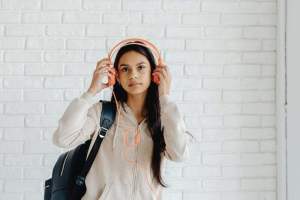 Student studying