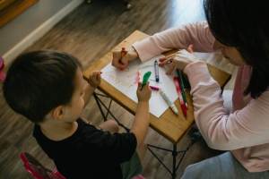 Children learning at international preschool