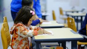 Children in international school classroom Singapore