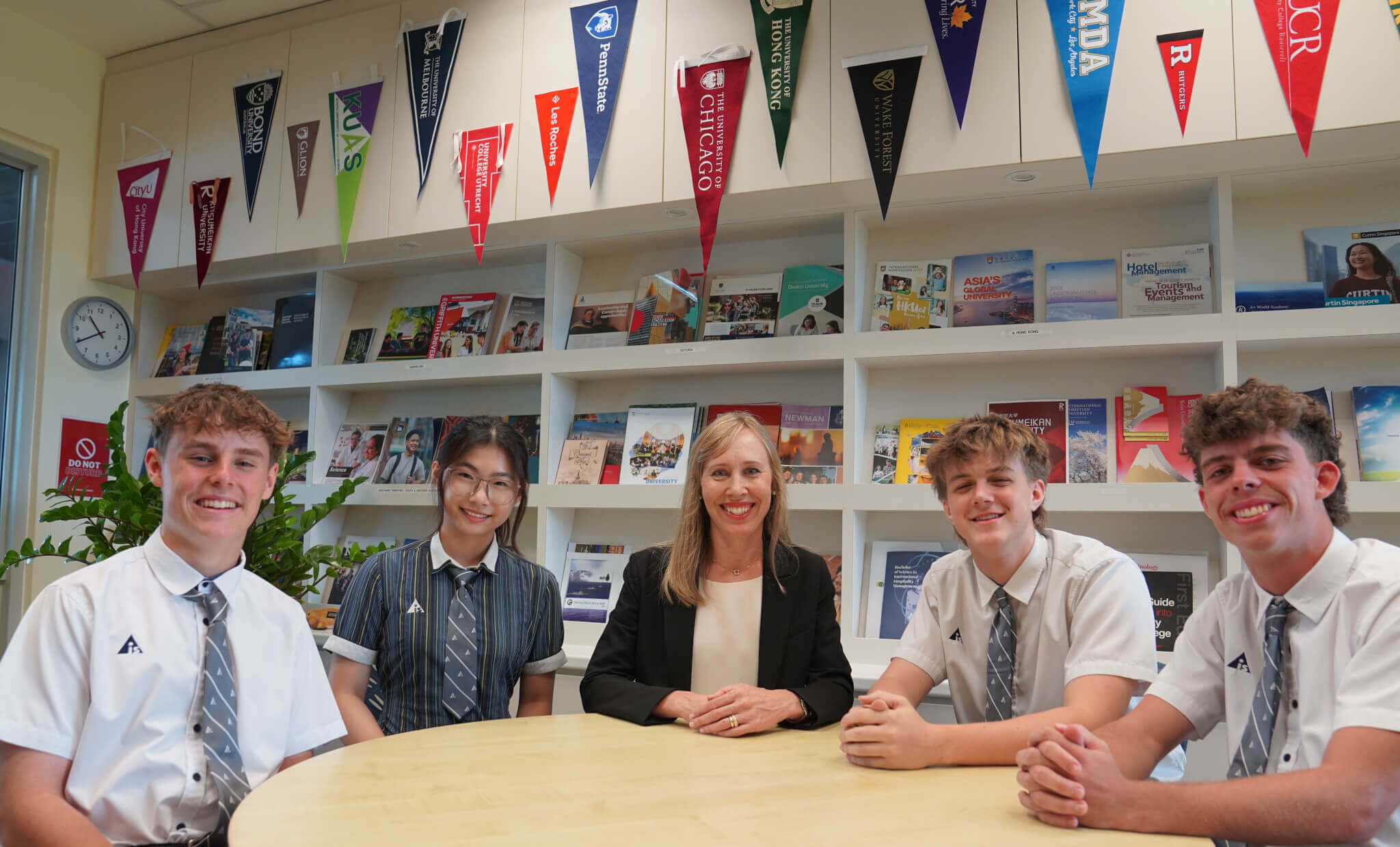 Secondary School Prefects with Head of School at Australian International School Singapore (AIS)