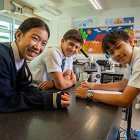 Australian International School Singapore (AIS) Secondary students in science labs